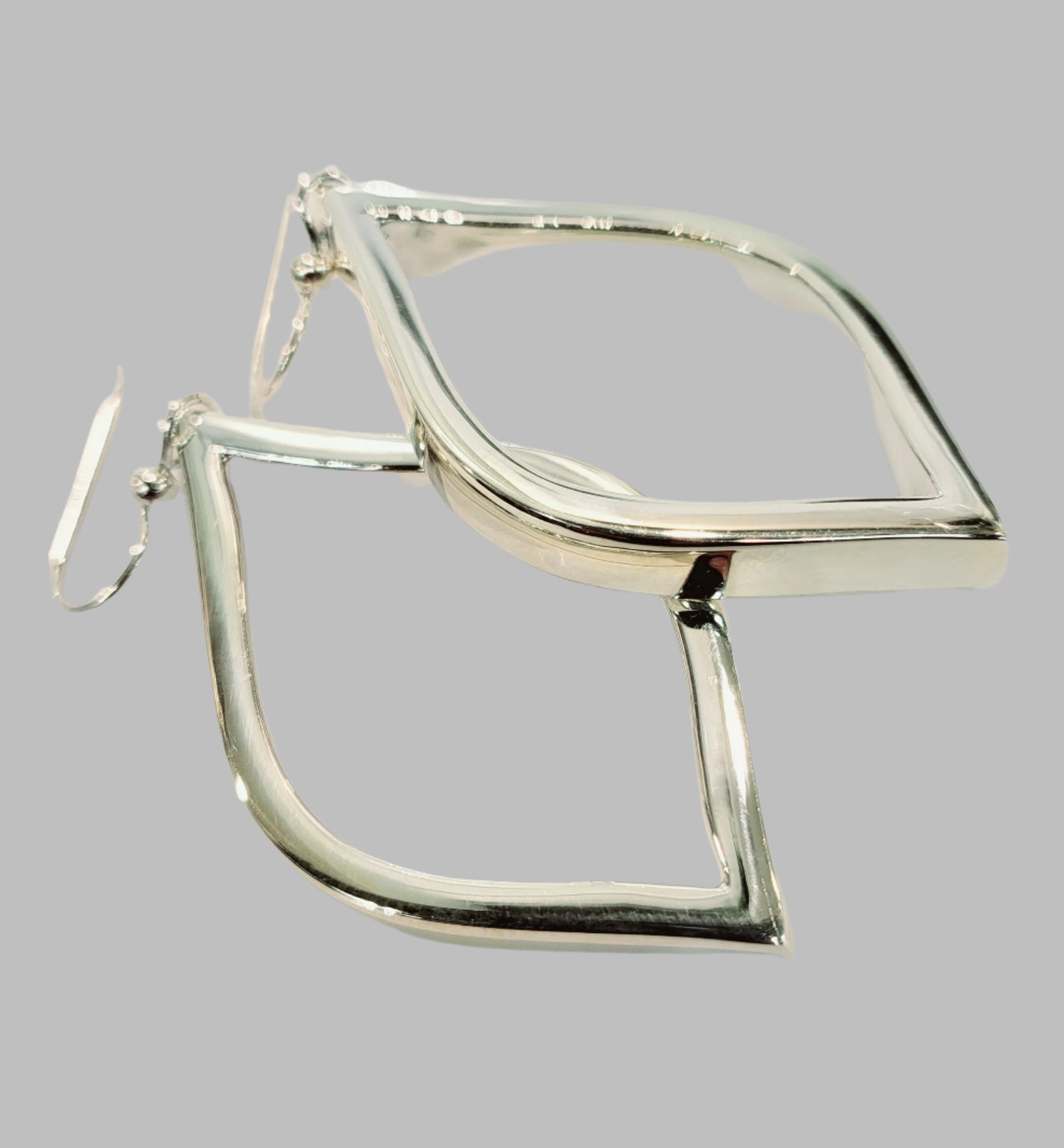 Sterling Geometric hoop Earrings