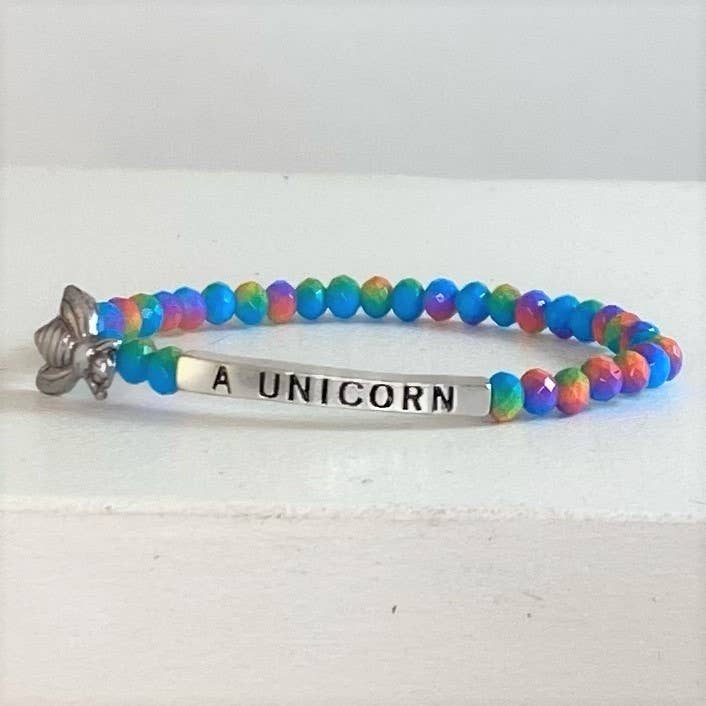 MINI MONK Child affirmation bracelet BEE A UNICORN