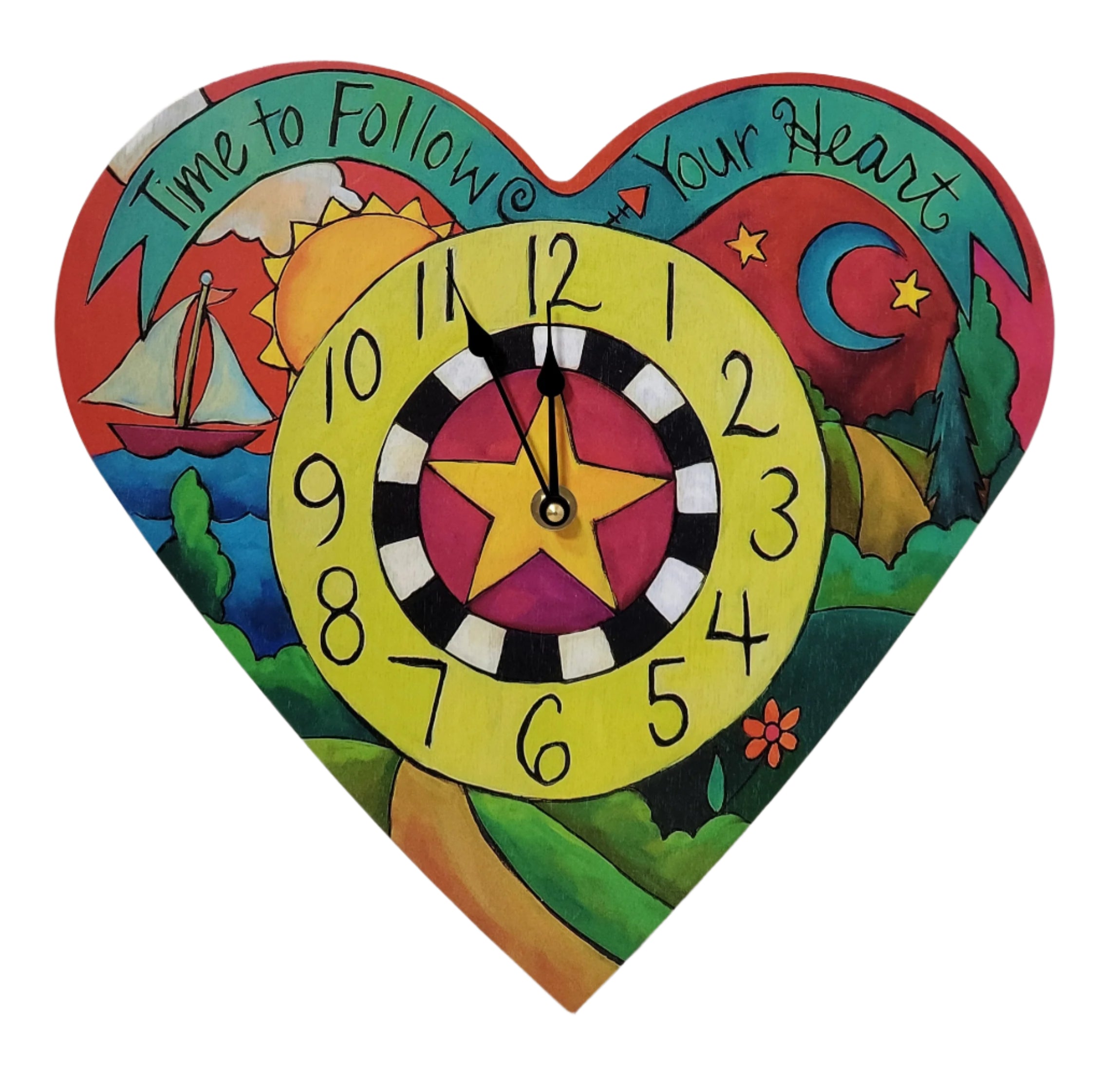 "Follow your Heart" wall clock