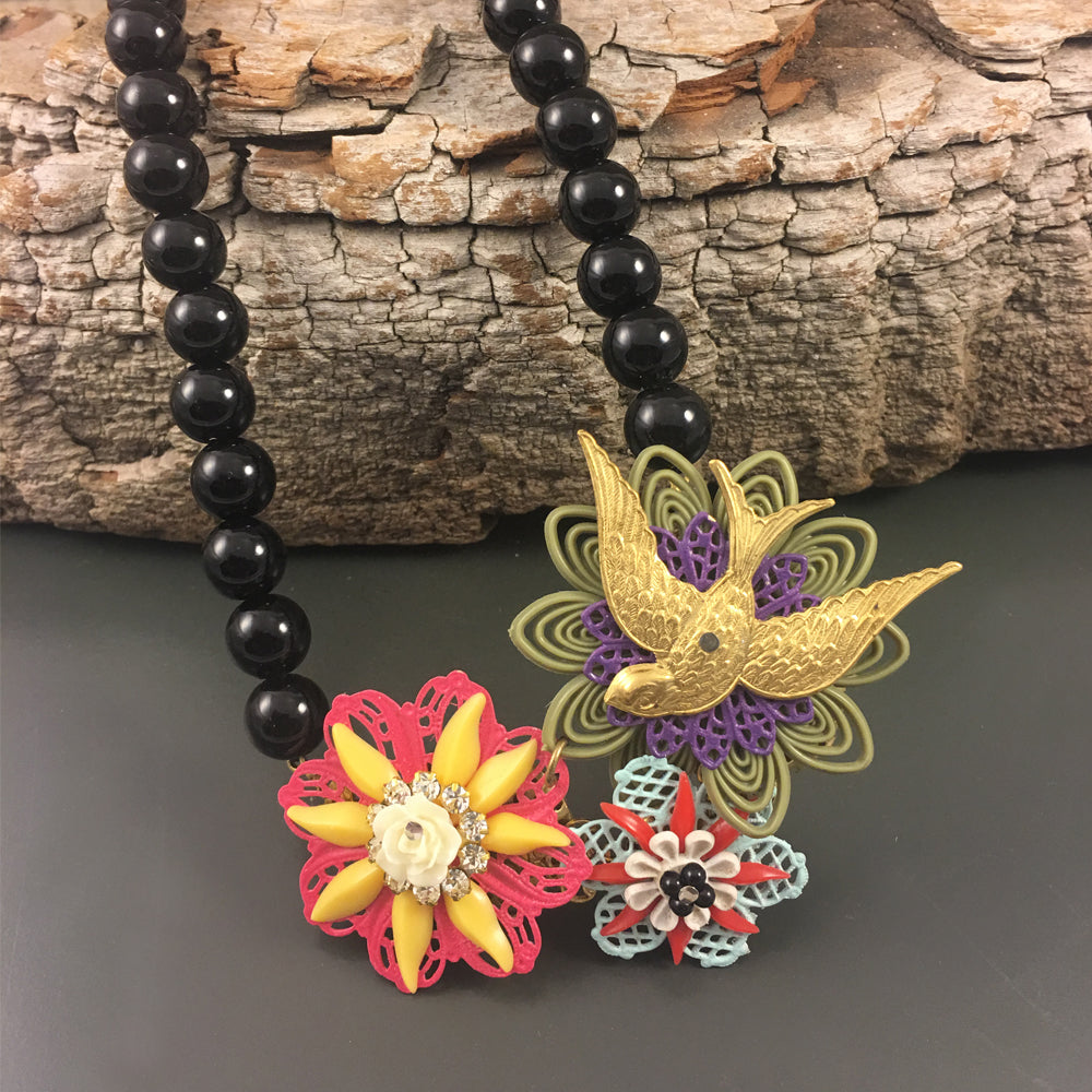 Mini Bib - Botanical Necklace