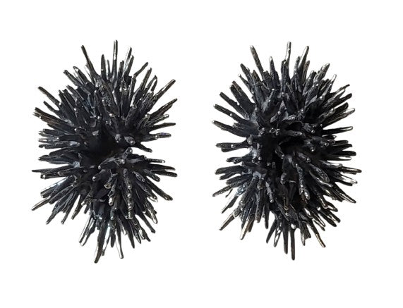 Thistle cluster sterling silver earrings