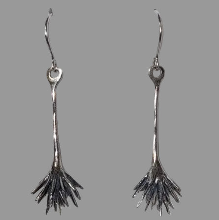 Sterling Silver Thistle Earrings