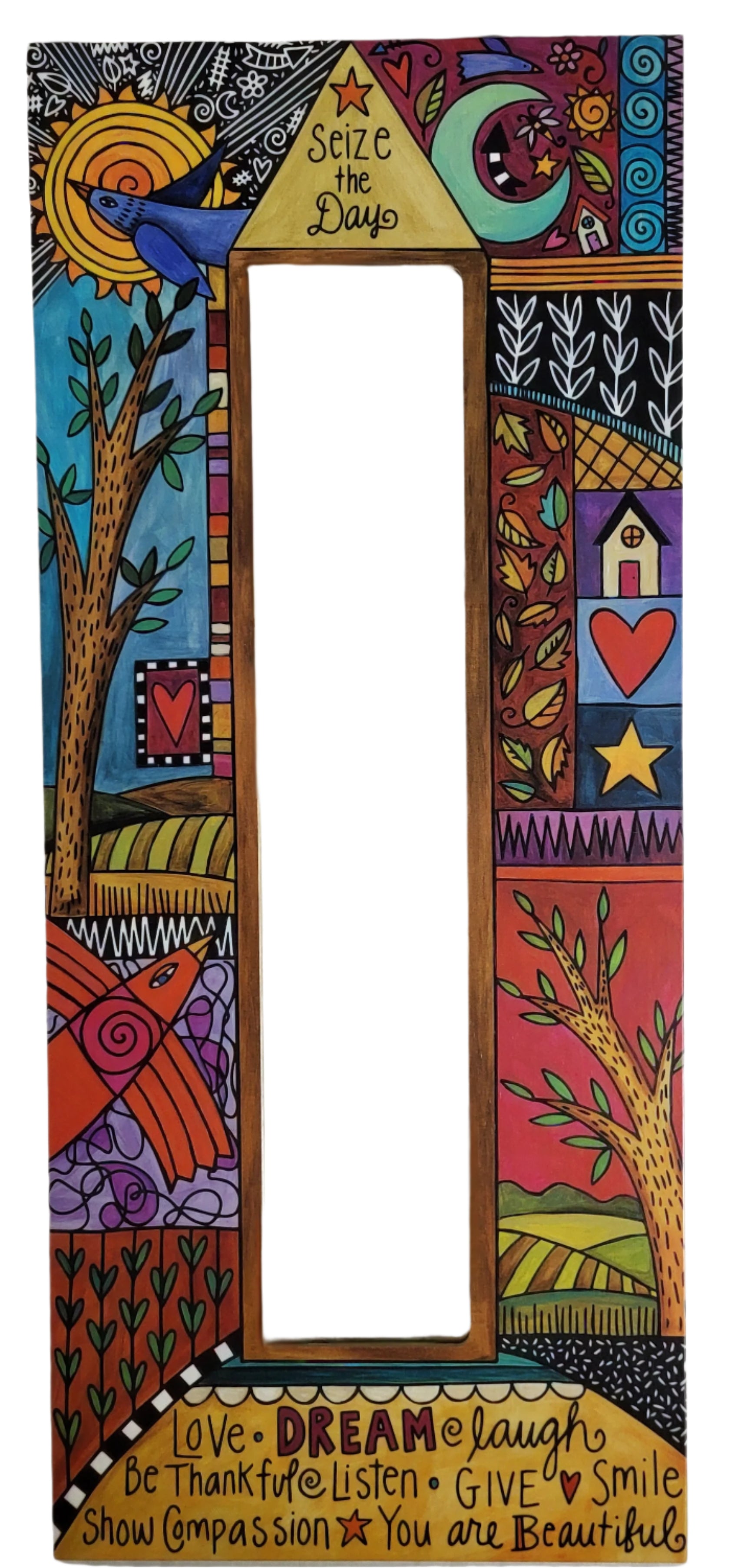 "Seize the Day" Inspirational Wall Mirror