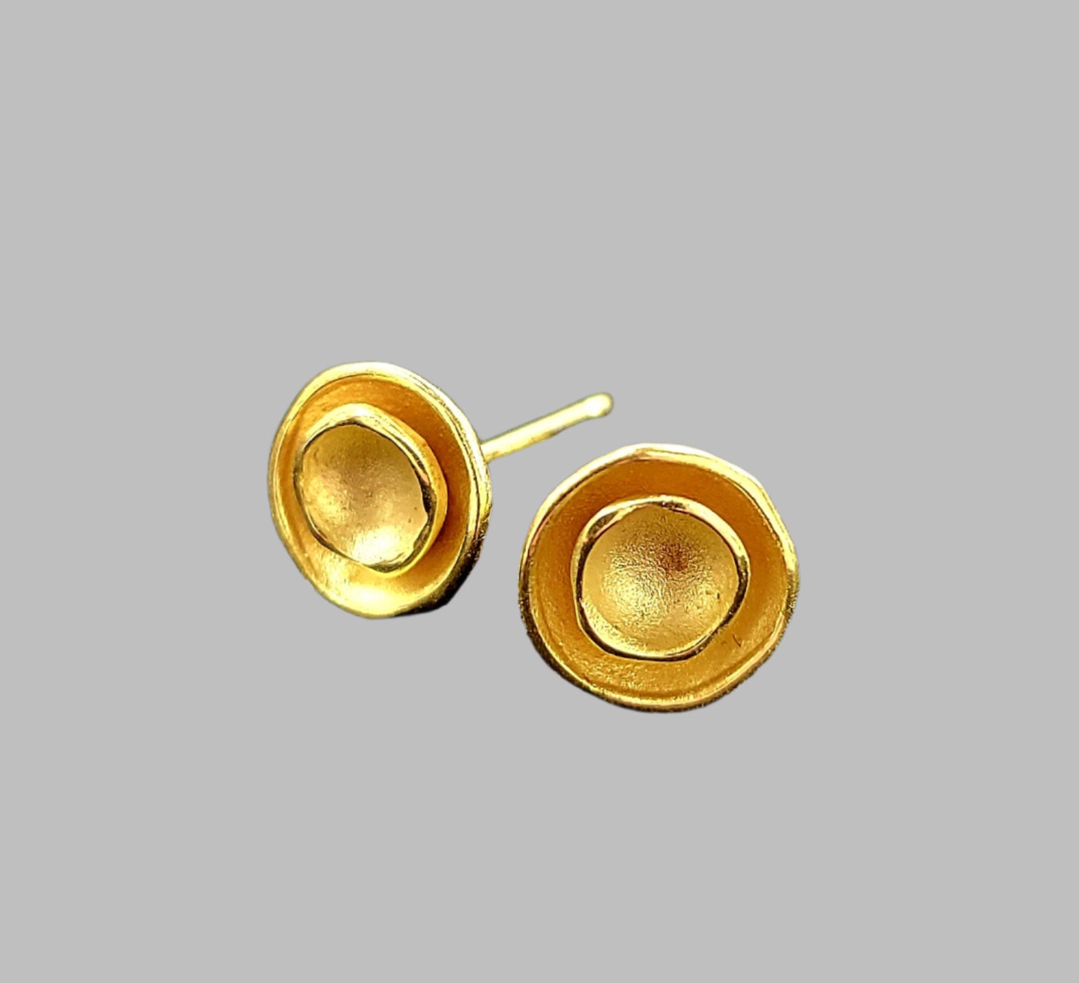 Delicate Nested Pod Earrings, Gold vermeil