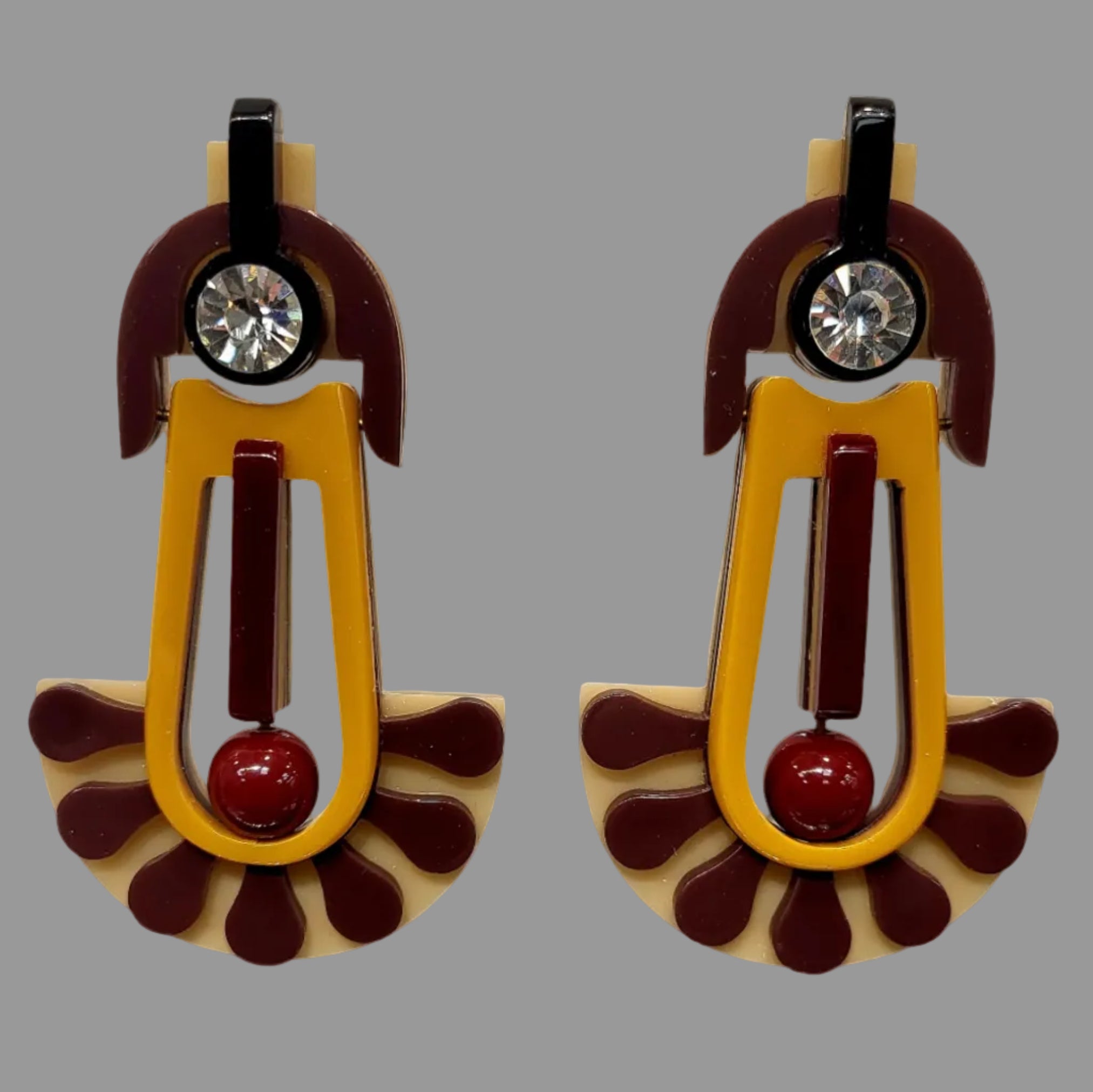 Chocolate Dandelion  earrings