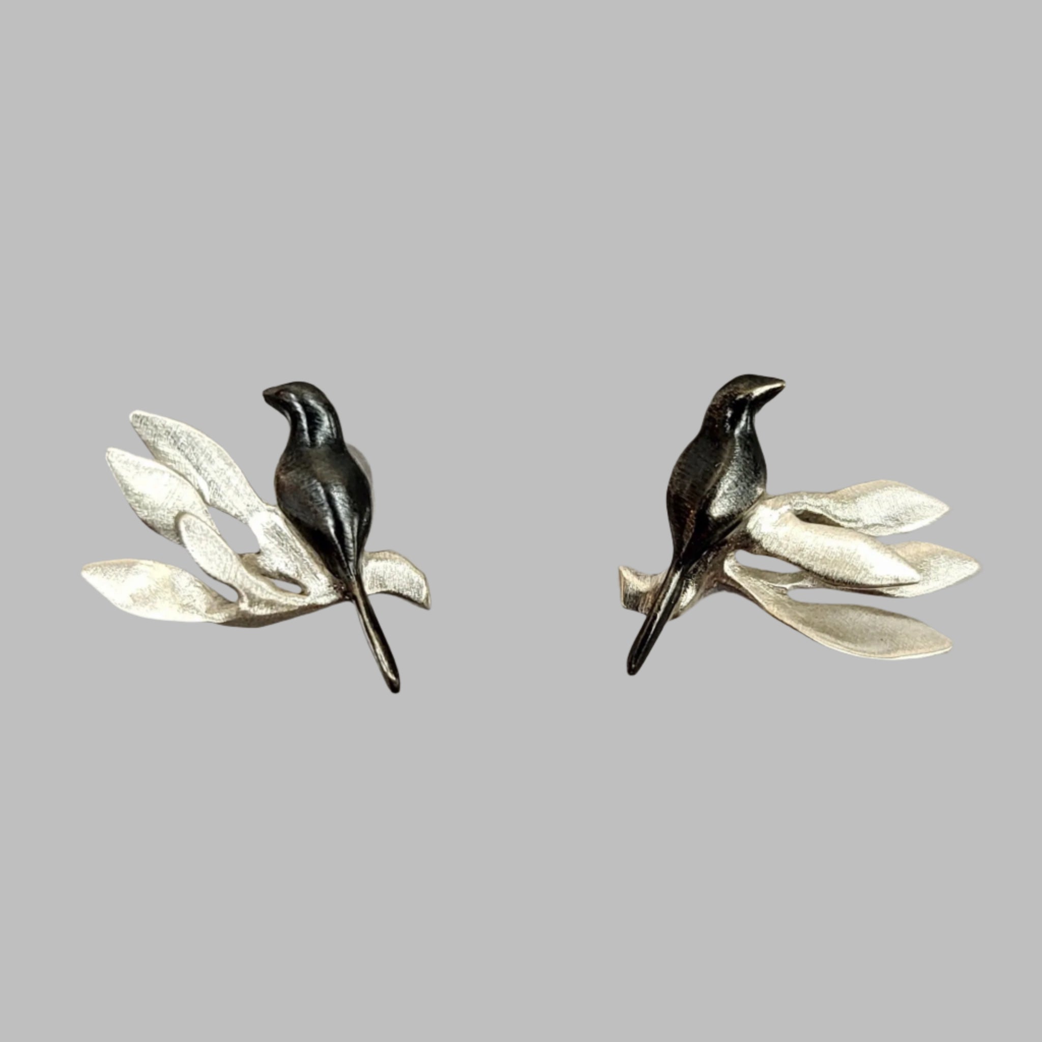 "Bird on Short Branch" post earrings