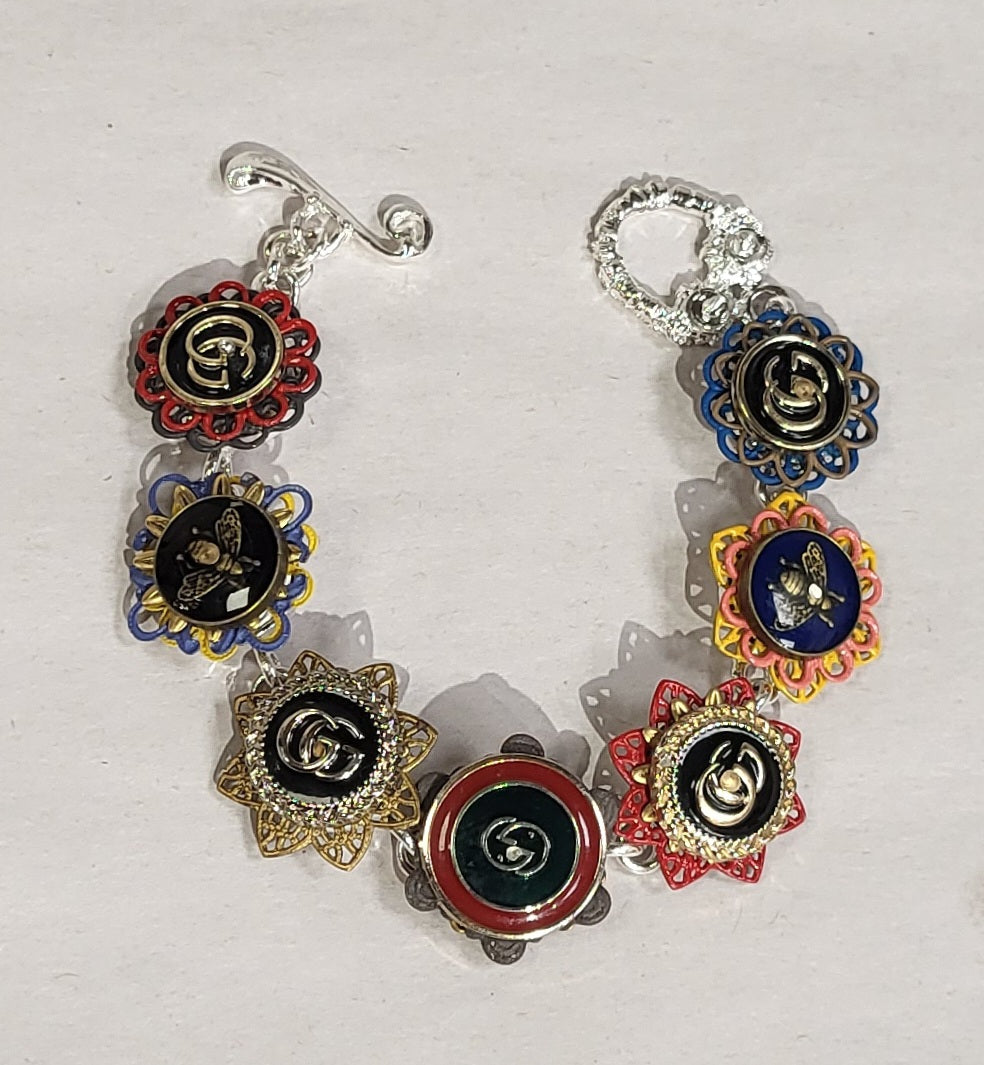 Vintage Gucci button link bracelet