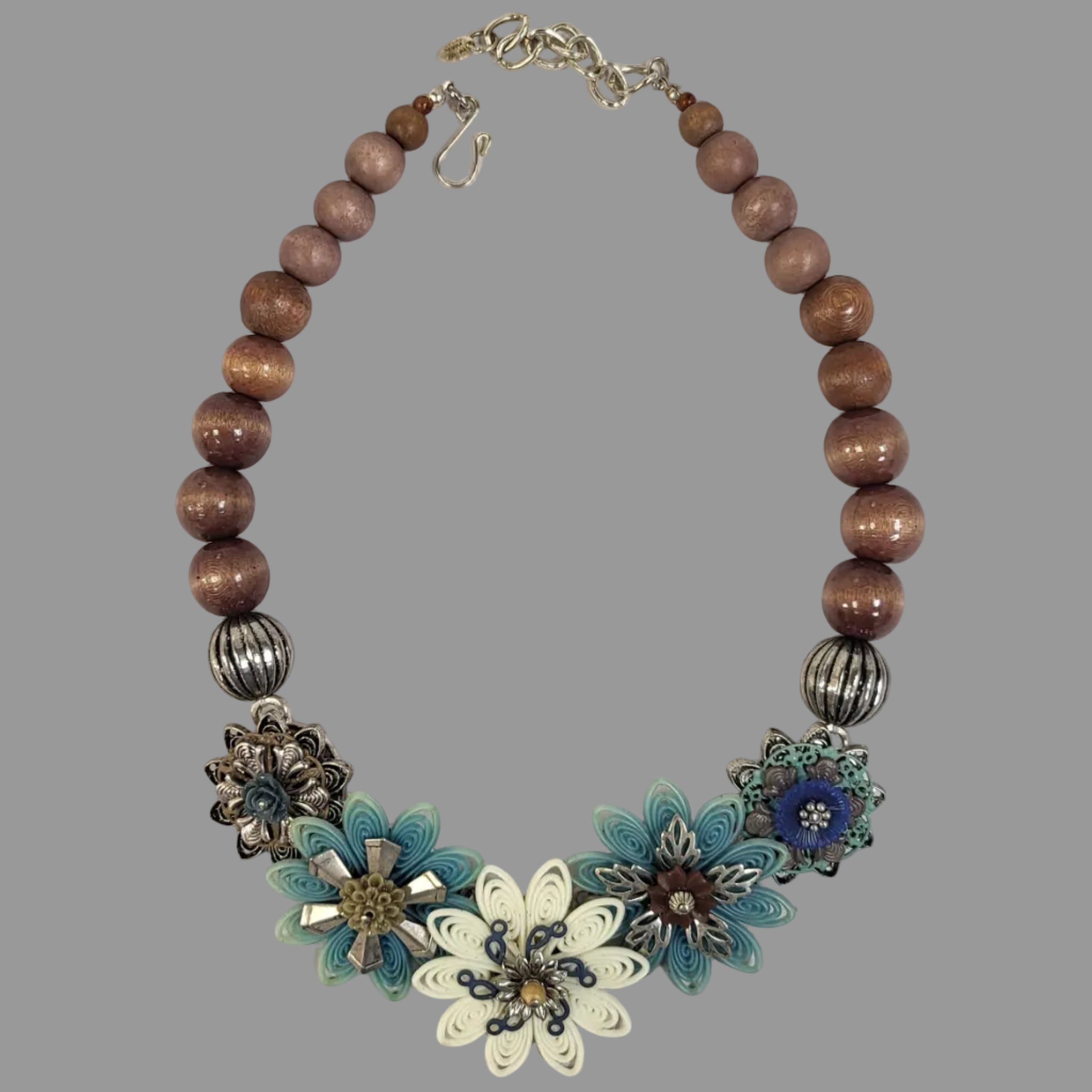 Frida Garland Necklace: Denim