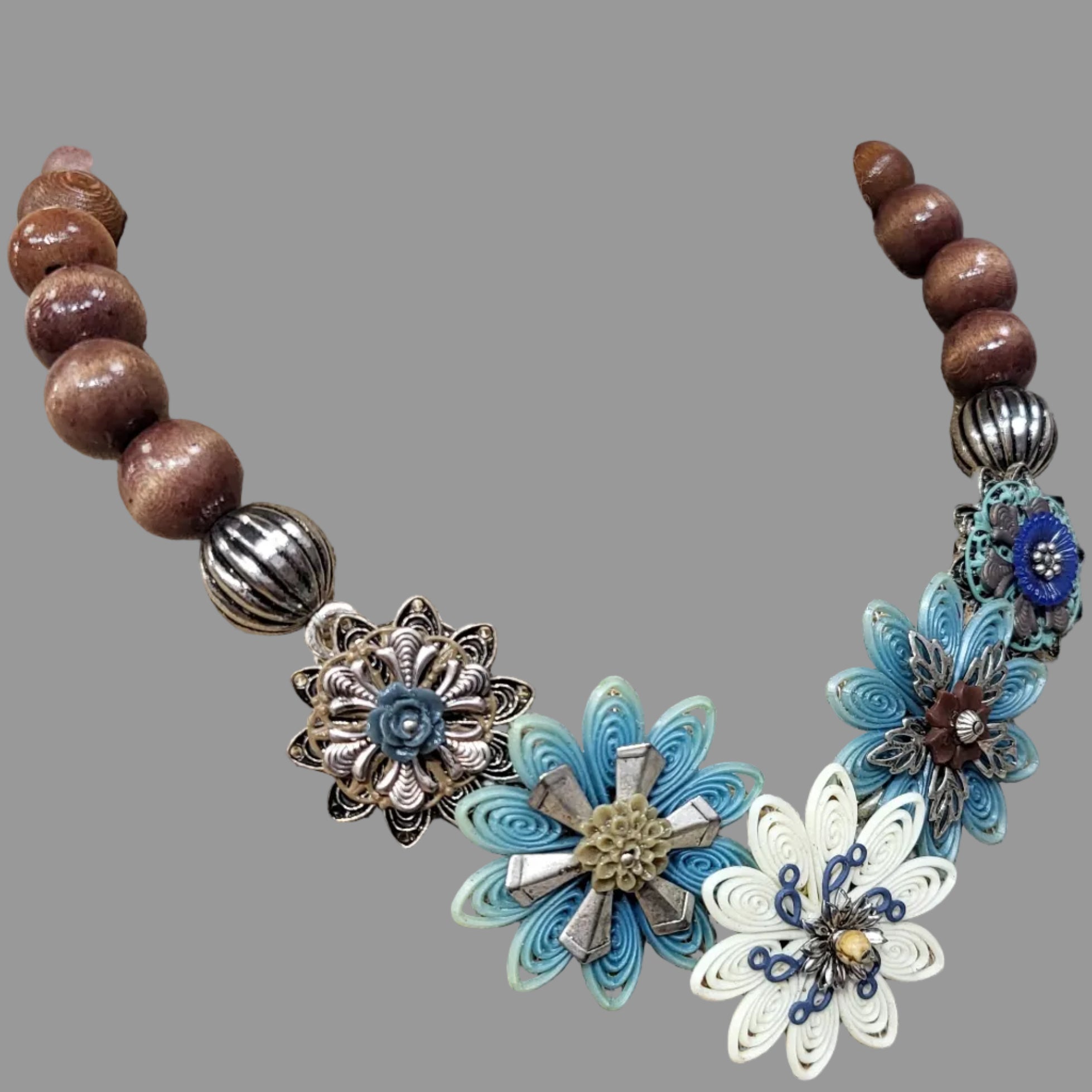 Frida Garland Necklace: Denim