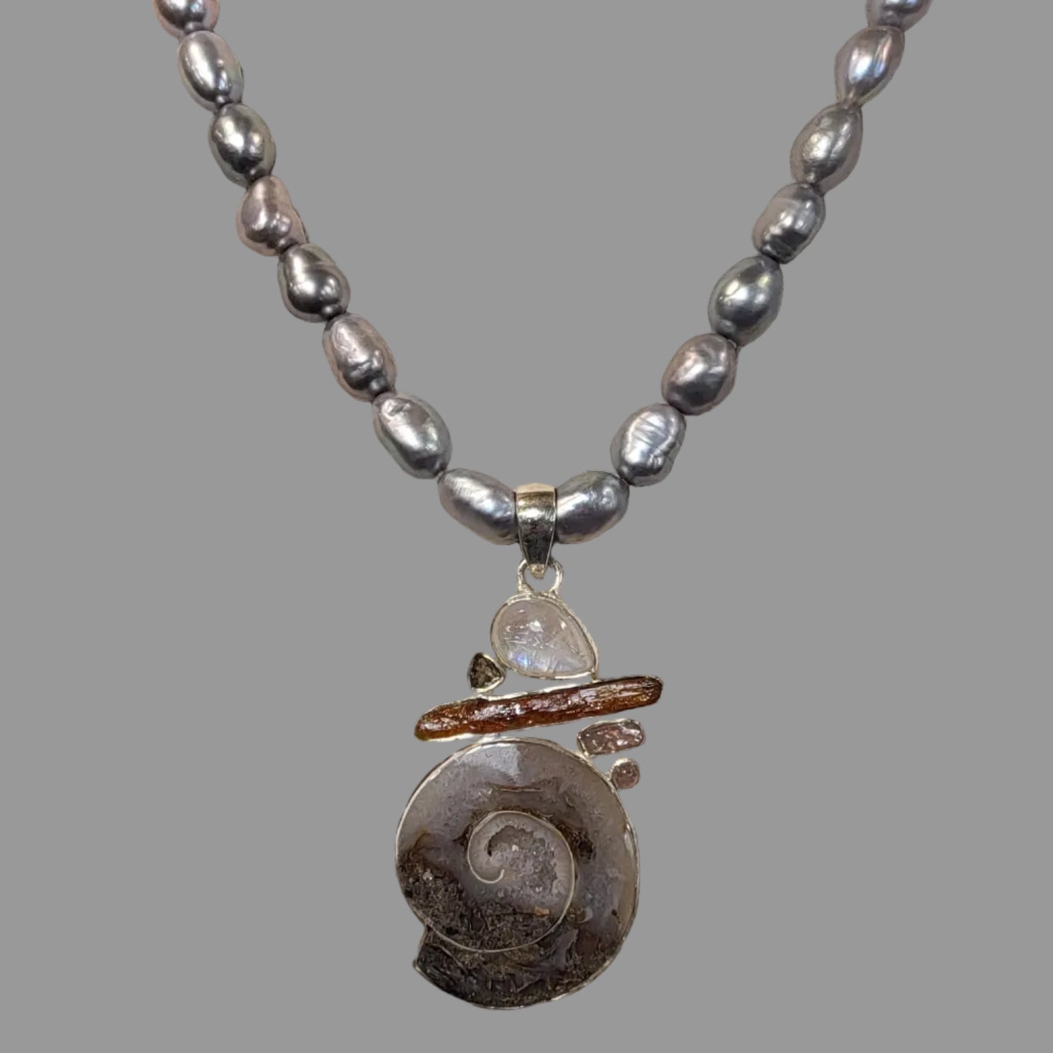 Spiral Geode pendant