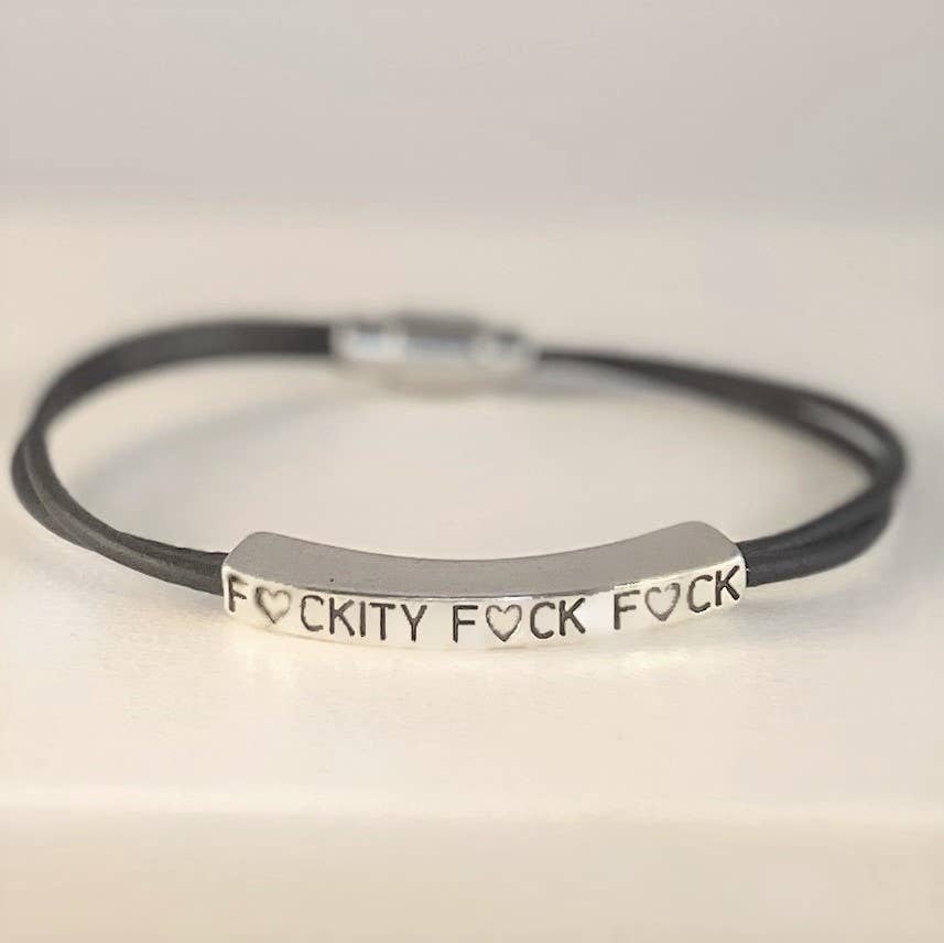 Leather NAUGHTY bracelets  F-CKITY F-CK F-CK