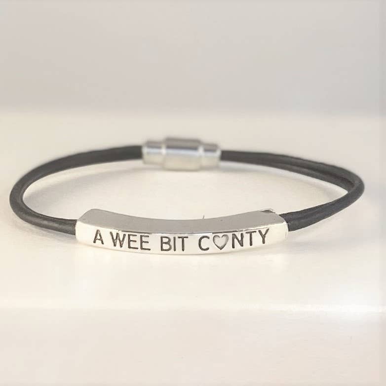 Leather NAUGHTY bracelets  A WEE BIT C-NTY