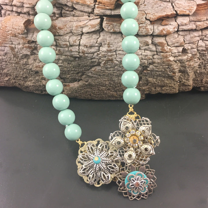 Mini Bib - Desert Blue Necklace