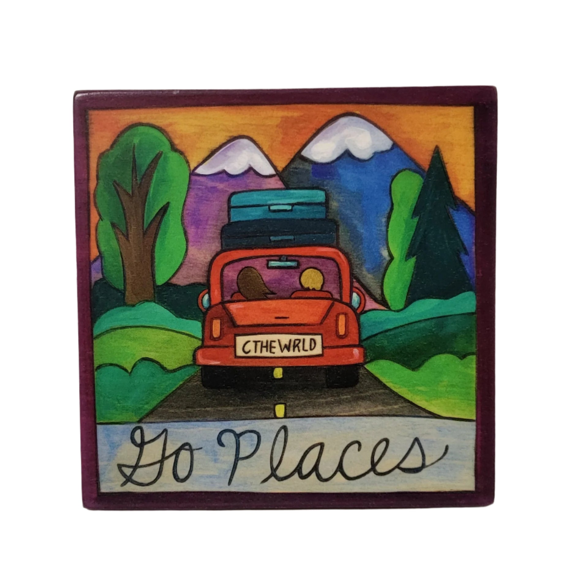 "Go Places" wall plaque