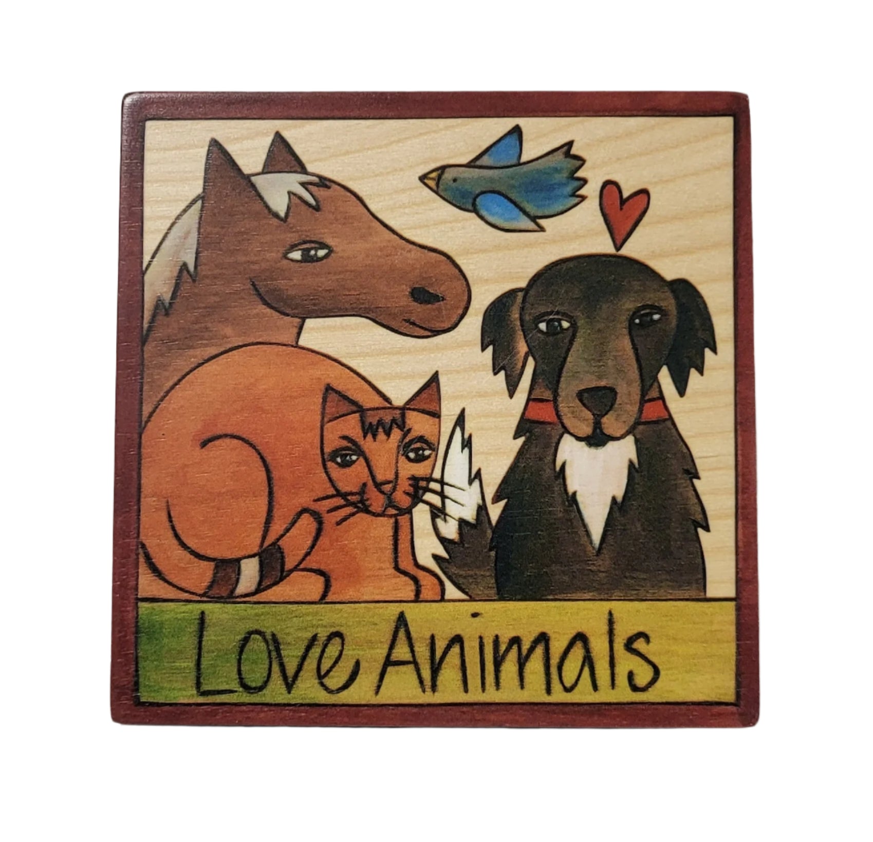 "Love Animals" Small Wall Plaque