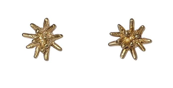 Sunburst Vermeil post earrings