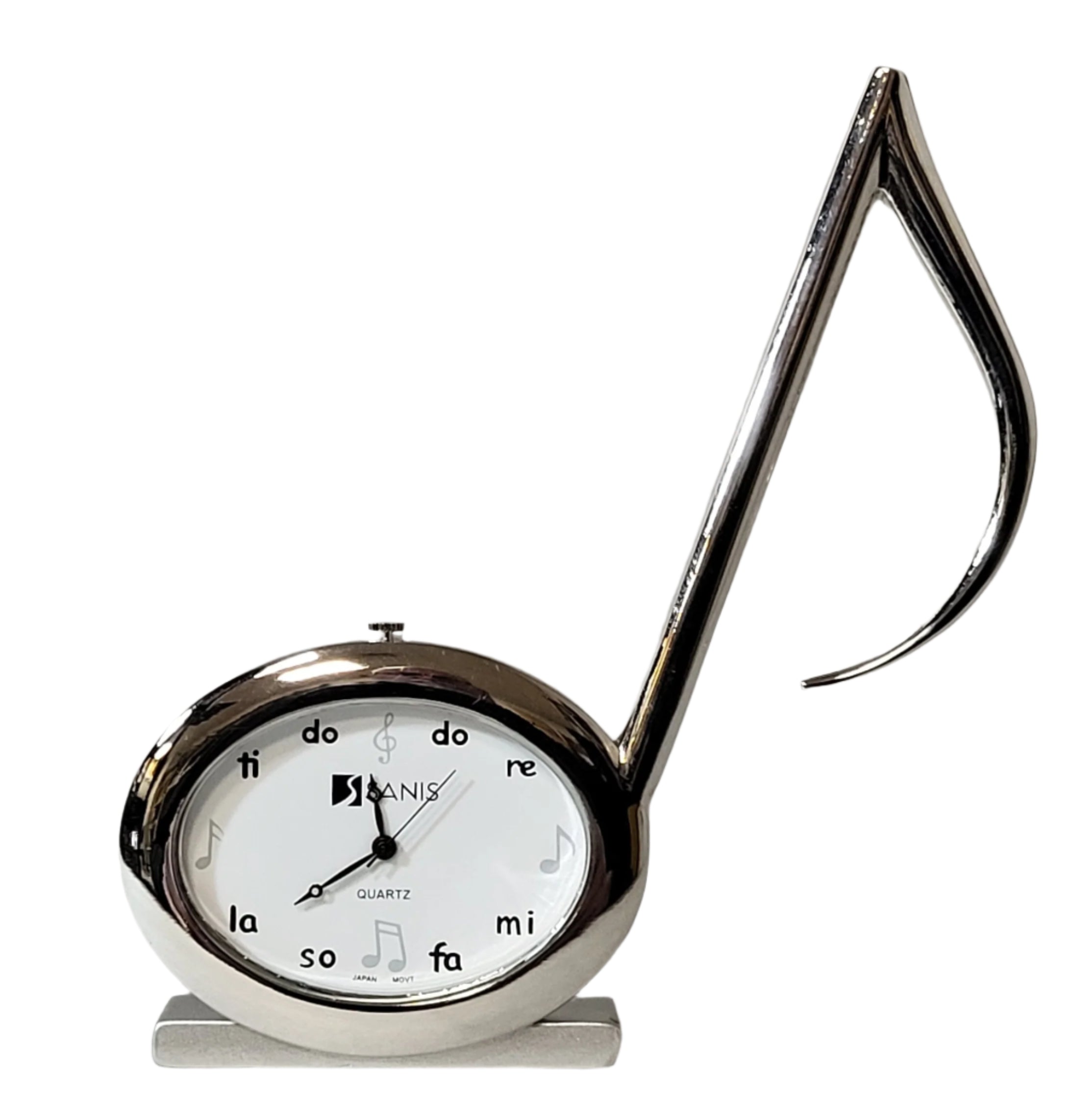 Musical note desk clock